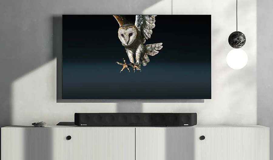 Sennheiser-Ambeo-SoundBar-Max-avec-son-design-sobre-et-elegant