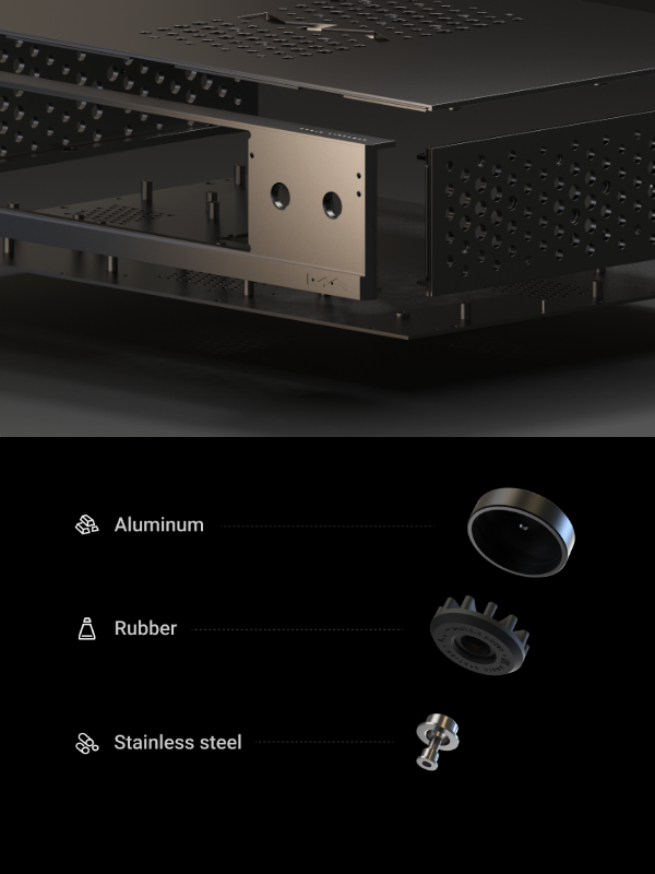 Châssis aluminium usiné CNC du Matrix Audio MS-1c