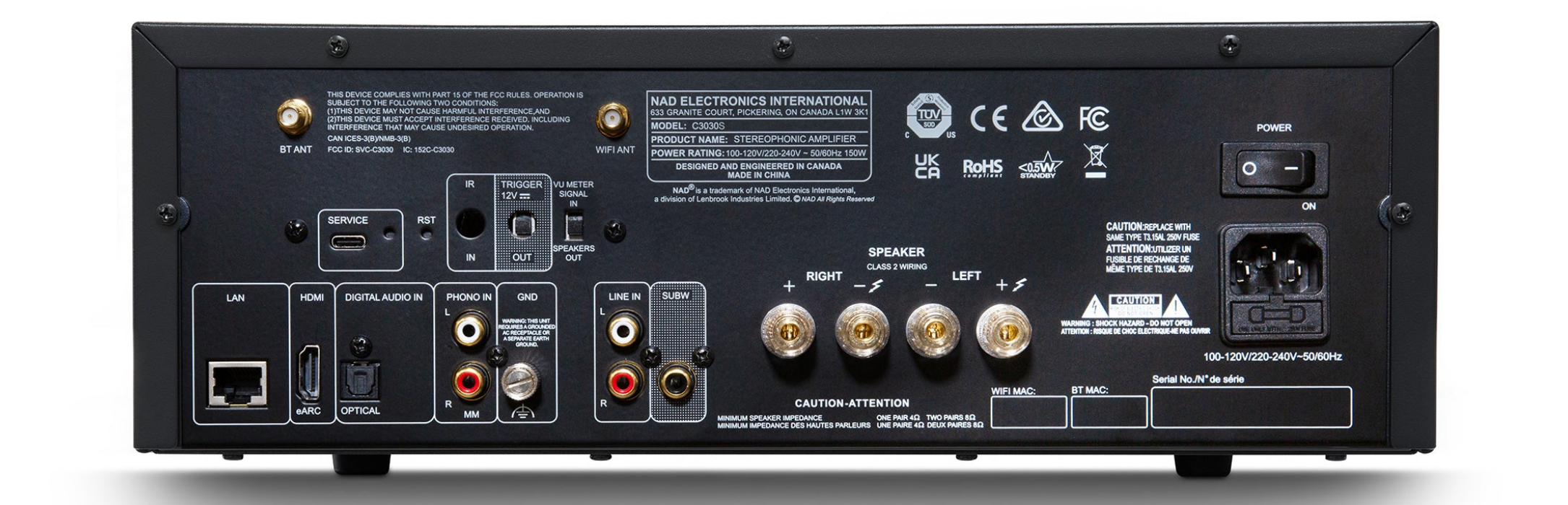 NAD C 3030S AMPLI VINTAGE connection