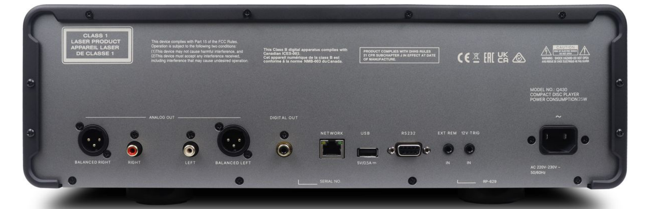 ROTEL MICHI Q430 LECTEUR CD connection